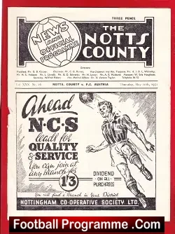 Notts County v FC Austria 1951