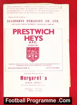 Prestwich Heys v Nantwich Town 1974