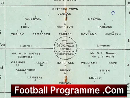 Retford Town v Sutton Town 1964 - Notts Senior Cup Semi Final