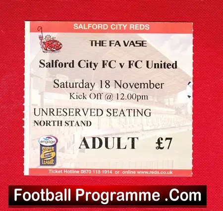 Salford City v FC United Of Manchester 2006 – Plus Match Ticket