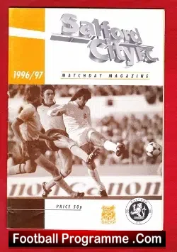 Salford City v Prescot Cables 1996 - football programme