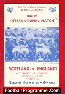 Scotland v England 1961 – Schoolboys at Tynecastle Park