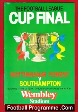 Southampton v Nottingham Forest 1979 – League Cup Final Wembley