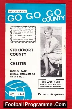 Stockport County v Chester 1966 - football programme