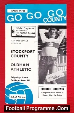 Stockport County v Oldham Athletic 1967 - football programme