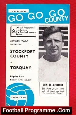 Stockport County v Torquay United 1969