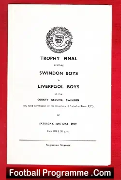 Swindon Boys v Liverpool Boys 1969 – Schoolboys Trophy Cup Final