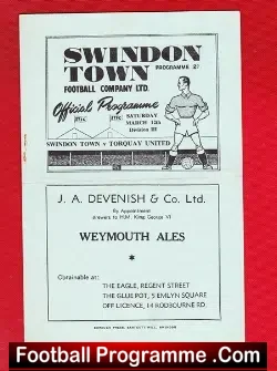 Swindon Town v Torquay United 1949