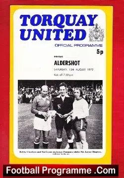 Torquay United v Aldershot 1972 – Bobby Charlton