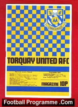 Torquay United v Aldershot 1976