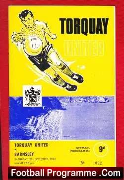 Torquay United v Barnsley 1968