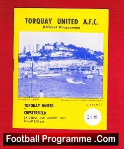 Torquay United v Chesterfield 1965