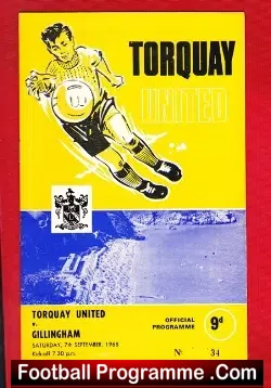 Torquay United v Gillingham 1968