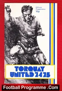 Torquay United v Mansfield Town 1974 - football programme