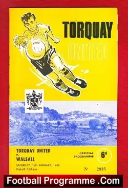 Torquay United v Walsall 1968