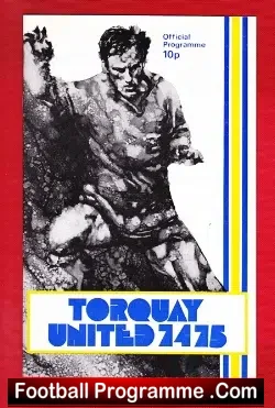 Torquay United v Workington 1975 - football programme