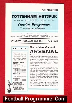 Tottenham Hotspur v Arsenal 1964