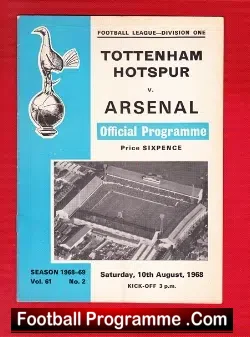 Tottenham Hotspur v Arsenal 1968