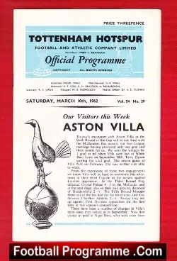 Tottenham Hotspur v Aston Villa 1962