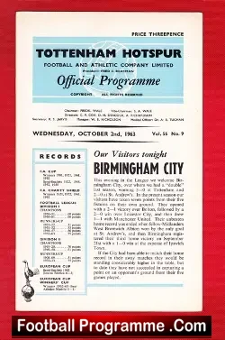 Tottenham Hotspur v Birmingham City 1963