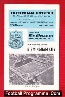 Tottenham Hotspur v Birmingham City 1964