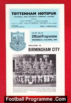 Tottenham Hotspur v Birmingham City 1967