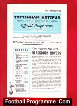 Tottenham Hotspur v Blackburn Rovers 1964