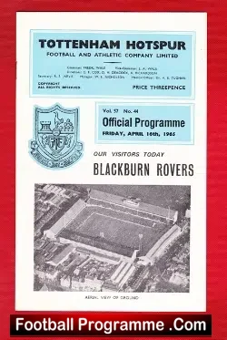 Tottenham Hotspur v Blackburn Rovers 1965
