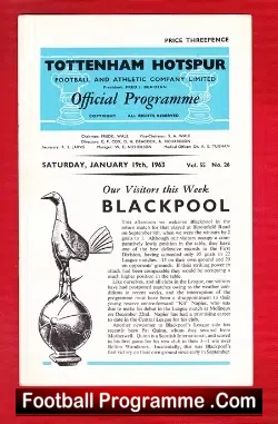 Tottenham Hotspur v Blackpool 1963