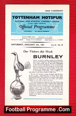 Tottenham Hotspur v Burnley 1963