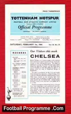 Tottenham Hotspur v Chelsea 1964