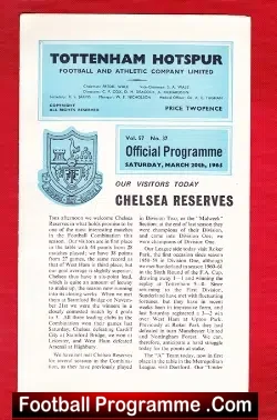 Tottenham Hotspur v Chelsea 1965 – Reserves Match
