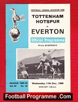 Tottenham Hotspur v Everton 1969
