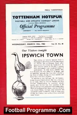 Tottenham Hotspur v Ipswich Town 1962 – Champions Season
