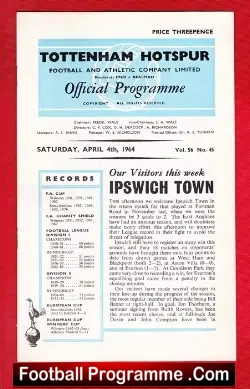 Tottenham Hotspur v Ipswich Town 1964