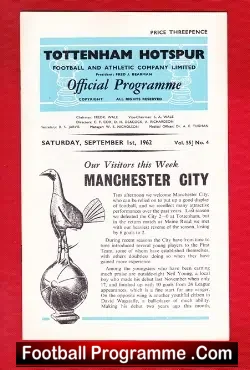 Tottenham Hotspur v Manchester City 1962