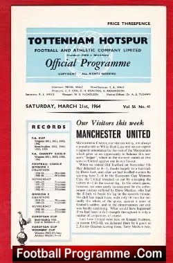 Tottenham Hotspur v Manchester United 1964