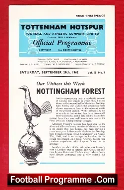 Tottenham Hotspur v Nottingham Forest 1962