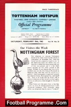 Tottenham Hotspur v Nottingham Forest 1962