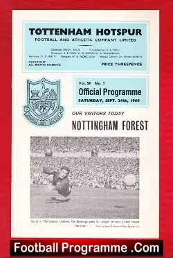 Tottenham Hotspur v Nottingham Forest 1966