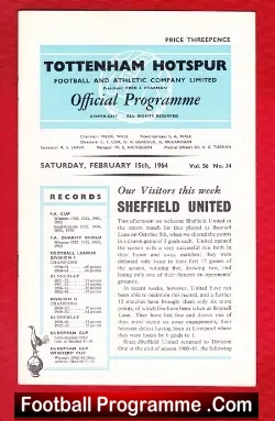Tottenham Hotspur v Sheffield United 1964