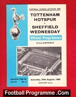Tottenham Hotspur v Sheffield Wednesday 1968