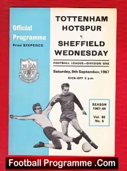 Tottenham Hotspur v Sheffield Wednesday 1967