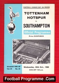 Tottenham Hotspur v Southampton 1968