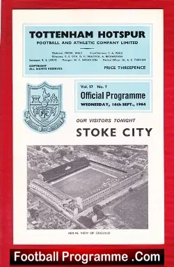 Tottenham Hotspur v Stoke City 1964