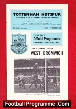 Tottenham Hotspur v WBA 1965
