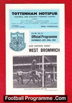 Tottenham Hotspur v WBA 1965