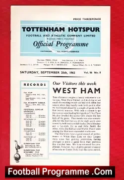 Tottenham Hotspur v West Ham United 1963