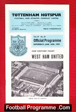 Tottenham Hotspur v West Ham United 1965
