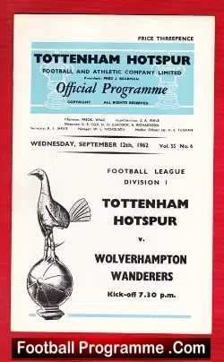 Tottenham Hotspur v Wolves 1962